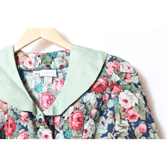Vintage Maggie Breen Floral 80’sDress Cottagecore Trad Wife Size S READ - Picture 2 of 14